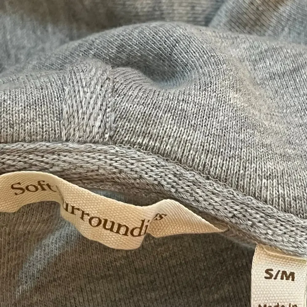 Soft Surroundings Glacier Canyon Excalibur gray Stripe Poncho vest scandi girl - Picture 9 of 9